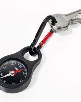 TROIKA Wegweiser – NG-COS10/BK – Keyring with Compass – Navigate, Coordinate, Sky Direction – Carabiner Hook – PVC/Acrylic/ABS/Aluminium – Troika Original, Yellow / Black, Keyring