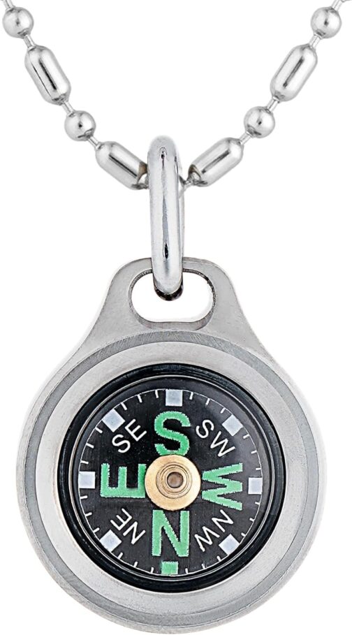 MecArmy CMP Titanium Brass Mini Compass Luxury Survival Pocket Compass - Dad to Son Gift from Mom Dad to Son Graduation Birthday Gift
