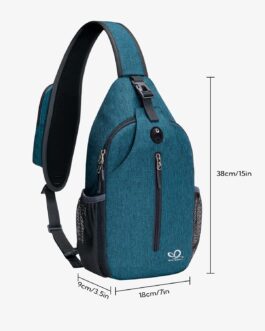 WATERFLY Sling Rucksack, Sling Bag, Shoulder Backpack, Shoulder Bag, Adjustable Strap, Hiking, Chest Backpack for Men and Women