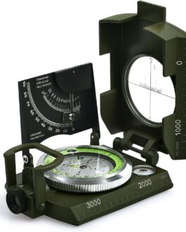Proster Military Marching Compass Professional Pocket Compass with Clinometer Carrying Strap Bag for Hunting Hiking and Outdoor Activities