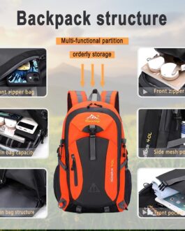 Nircho Hiking Backpack Men Women 40L Waterproof Backpack Lightweight Large Travel Backpack Outdoor Backpack with Reflective Strips for Hiking, Cycling, Climbing, Mountaineering and Travel Sports