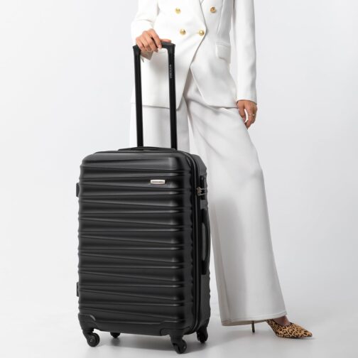Wittchen Travel Suitcase, Hand Luggage, Cabin Luggage, Rolling Suitcase, Hard Shell, black – Bild 2