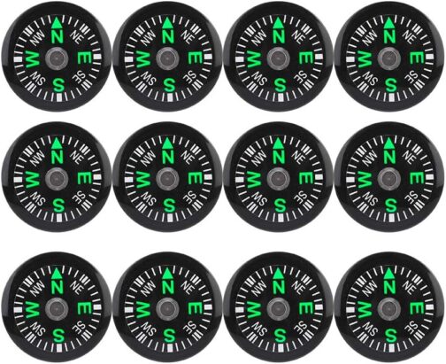 DEWIN Pocket Compass, Pack of 12, 20 mm Mini Pocket Oil Compass for Hiking, Camping, Outdoor Activities, Accessories – Bild 5