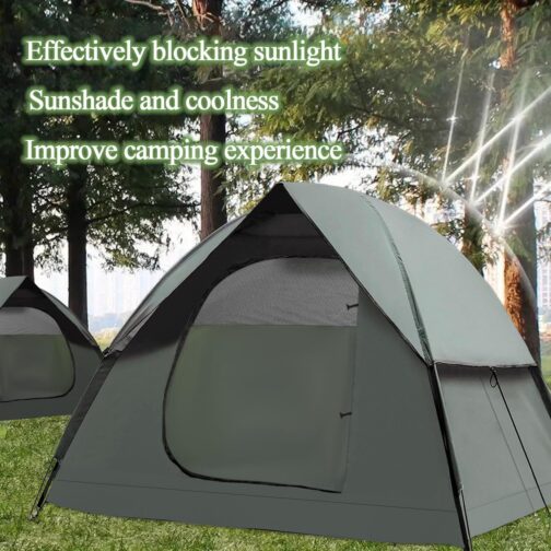 Camping Tent 2-3 Person Dome Tent Ultralight Tents Double Layer Waterproof & Windproof Family Tent for Camping and Picnic, Easy to Assemble Outdoor Tent for Garden, Hiking Trip – Bild 4