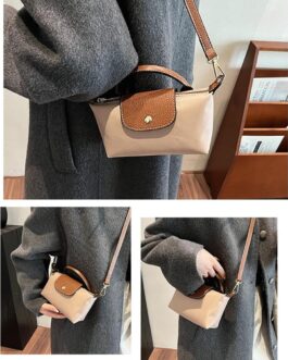 eganten Ladies Color Block Mini Satchel Square Handbag Solid Color with Adjustable Strap Shoulder Bag