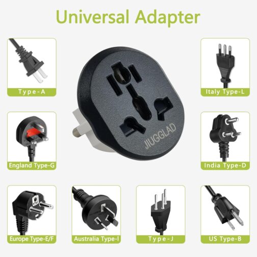 Pack of 2 Plug Adapter Socket, UK to EU Adapter, Adapter China Germany Plug, Universal Adapter, Adapter USA Germany Plug, Adapter Plug for Germany, USA, UK, Switzerland, China, etc – Bild 2
