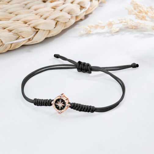 JENDEAR SHINE Rope Bracelet for Women Girls, Hand Braided Chain with Cubic Zirconia Charm, Mother's Day, Birthday, Graduation, Friendship Jewellery, Gift – Bild 5