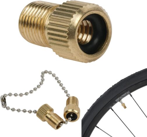 Flintronic Brass Adapter, Pack of 3 Bicycle Valve Adapters Made of Brass, Bicycle Car Valve Adapter, Valve Adapter Bicycle Car Valve with Sealing Ring – Bild 9