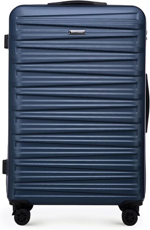 WITTCHEN Skyspeed Line ABS Hard Shell Suitcase Travel Suitcase Trolley Combination Lock Telescopic Handle 4 Wheels, navy