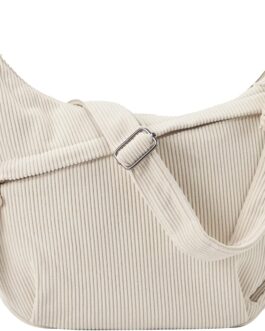 Jiliyote Large Shoulder Bag Women’s Cord Bag Women’s Crossbody Bag Cross Bag Cord Shoulder Bag for Travel Work Uni, C-beige, Retro