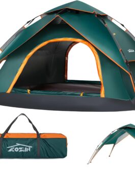 Pop Up Tent 3 People, Camping Tent 4 Person Portal, Portal, Outdoor, Waterproof, Seasons, Waterproof & Windproof Camping Tent with Removable Outer Tarpaulin Camping