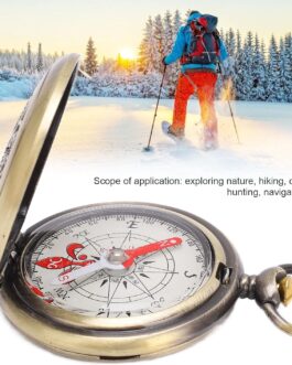 Hiking Compass, Durable, Shockproof, Waterproof, Hollow Camping Survival Tool Made of Brass for Outdoor Navigation
