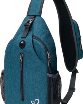 WATERFLY Sling Rucksack, Sling Bag, Shoulder Backpack, Shoulder Bag, Adjustable Strap, Hiking, Chest Backpack for Men and Women