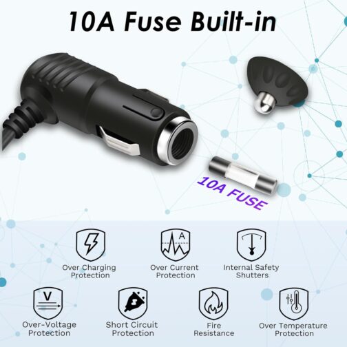 12 V USB Splitter 120 W Car Cigarette Lighter Adapter Car Charger 3 Multiple Socket Splitter DC 24 V Plug Charging Cable with 3 USB Ports for Mobile Phone Seat Heating GPS DashCam Sat Nav – Bild 5