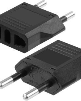AXFEE Travel Adaptor US to EU, Pack of 2 US to EU Adapter, EU Plug Adapter Socket, Adapter USA Germany Plug, Universal Adapter from USA to EU Germany France Italy Spain