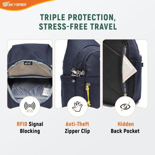 SKYSPER Chest Bag Men's Small Sling Bag Lightweight Shoulder Bag Crossbody Shoulder Bag for Men Women Travel Hiking Outdoor – Bild 2