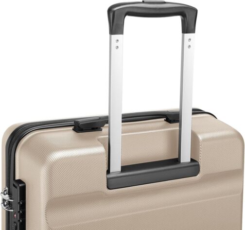 KONO Suitcase Travel Suitcase Lightweight Hard Shell Rolling Suitcase with TSA Lock and 4 Wheels, gold – Bild 3