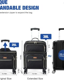Lekeinchi Trolley Suitcase Travel Suitcase Hand Luggage, Black-6, Suitcases and Trolleys