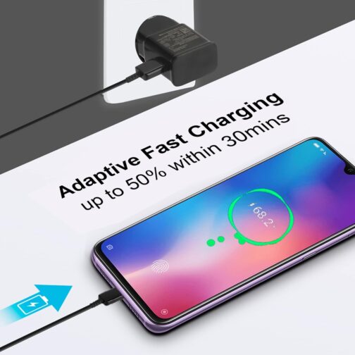 Pack of 4 USB Power Supply Charger Adapter Plug 5V-2A Universal Fast Charger for iPhone 11/X 8/7/6, Samsung Galaxy S22 S21 S20 S10 S6 S7 S8 S9/Edge/Plus/Active, A54 A34, Note 8/9/10 Mobile Phones – Bild 2