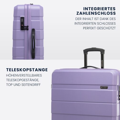 WITTCHEN Comodo Line Suitcase Hand Luggage Set ABS Telescopic Handle TSA Lock 4 Double Wheels – Bild 4