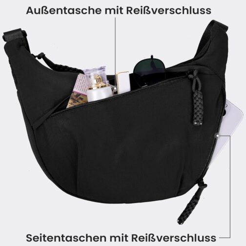 TIAASTAP Half Moon Shoulder Bag Nylon Large Crossbody Shoulder Bag Women Half Moon Slouchy Hobo Bag Bum Bag Women's Shoulder Bags – Bild 4