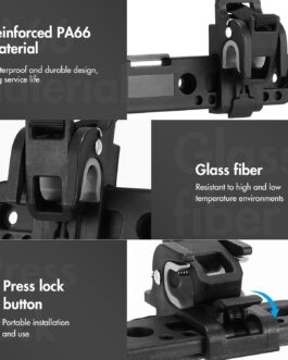 Bicycle Side Bag Buckle, 20 cm Adjustable Bicycle Luggage Buckle, Bicycle Pannier Rack Accessories, Bolt Attachment, Easy Installation, Fits Pannier Rack Bag and Saddle Accessories