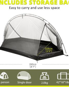 Forceatt Tent, 1/2 Person Camping Tent, Ultralight Small Pack Size Tent, 1 Person, Waterproof, Quick Assembly, Double Layer Dome Tents, for Camping, Motorcycle Trips, Trekking, Hiking Trips, Festivals