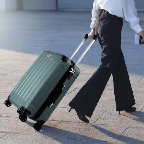 TANTOMI Suitcase, hard case, suitcase hand luggage, trolley suitcase, hand luggage, travel suitcase with wheels, suitcase with TSA lock, combination lock, telescopic handle, suitcase for travel, – Bild 3