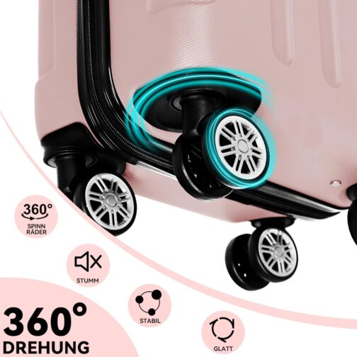 Beibye Twin Rollers Hard Case Travel Suitcase Trolley in XL, L, M, 14 Colours – Bild 8