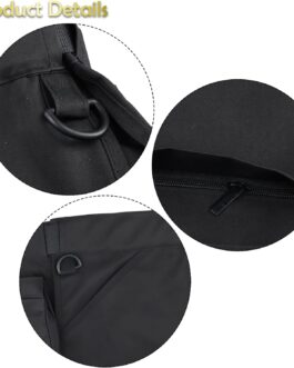 Multifunctional Waiter’s Bag, Triple Hippie Belt Bag, Fabric Waiter’s Apron, Sweatproof, with Side Pocket, for Men and Women for Hiking, Running, Camping and Trekking, black, Waiter’s bag