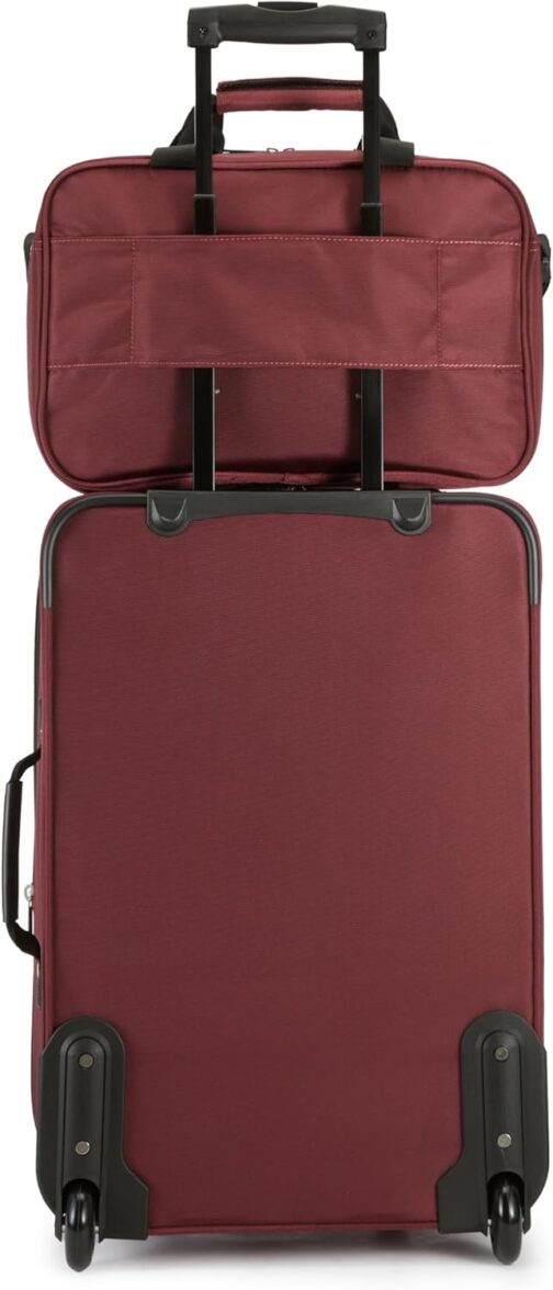 Amazon Basics Softside Carry-on Entry Luggage Set, red, Softside entry carry-on set – Bild 6
