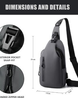 Pangogogo Wasserfest Crossbody Bag Herren|Leichte Kratzfeste Umhängetasche Herren Klein|Multi-Compartment Männerhandtasche für Radfahren, Wandern und Kurztrips
