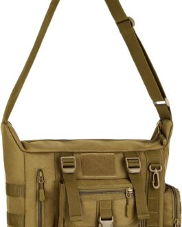 HUNTVP Tactical Shoulder Bag Military Crossbody Bag Sling Bag Water-Repellent Shoulder Bag Messenger Bag Briefcase with Adjustable Shoulder Strap Outdoor
