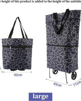 Bipl Foldable Shopping Bag with Wheels, Trolley Shopping Trolley, Shopping Trolley, Foldable Multifunctional Travel Shopping Bag, Robust, Ideal for Kitchen, Birthday, Valentine’s Day, Women, Mother’s