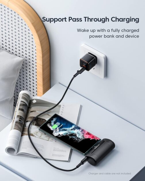 Kuulaa Power Bank USB C 4500 mAh, Mini External Battery, Fast Charging USB C Power Bank without Cable, Small But Strong Mobile Phone Portable Chargers Compatible with Samsung, Huawei, USB C Mobile – Bild 4