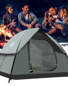 Camping Tent, Dome Tents for 2-3 People (S)3-4 People (L), Family Tent Camping Backpacking Tents Waterproof & Windproof Quick Set-up Tent for Picnic, Hiking, Outdoor Activities (2-3 Person)