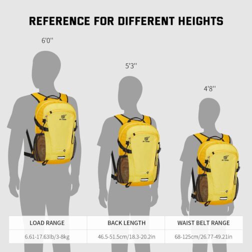 SKYSPER Lightweight Hiking Backpack Small Backpack with Back Ventilation Trekking Backpack Made of Breathable 3D Air Mesh Polyester Camping Outdoor Hiking Backpack – Bild 7