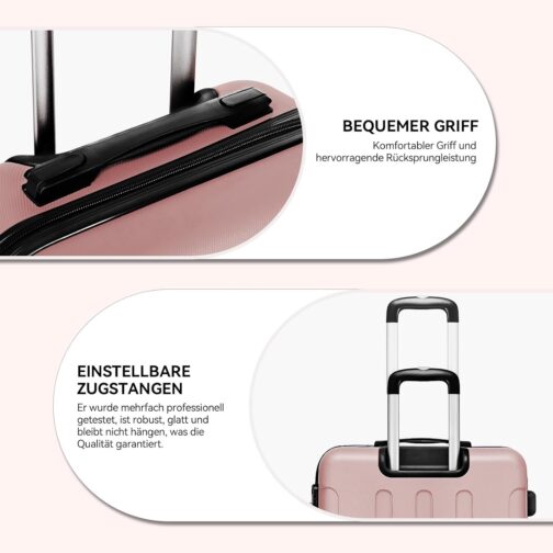 Beibye Twin Rollers Hard Case Travel Suitcase Trolley in XL, L, M, 14 Colours – Bild 4
