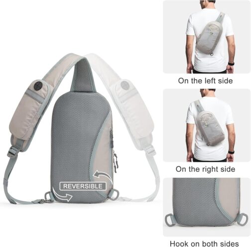 G4Free Shoulder Bag, RFID Blocking Crossbody Backpack with Front Pocket, Hiking Daypack, Chest Bag for Men and Women – Bild 4