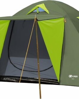 EXPLORER Zelt Iglu 2 & 3 Doppeldach Kuppelzelt mit Vordach Igluzelt 2-4 Personen 2000 mm Wassersäule wettergeschützter Eingang Outdoor Wandern Familie Camping