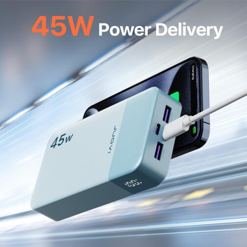 JUOVI Portable Power Bank J2621, 20000 mAh Battery Pack, 45 W Fast Charging Function, Compatible with Switch, MacBook, Tablet, Dell, HP, Notebook, Samsung, iPhone 16 15 14 13, Steam Deck and More – Bild 2
