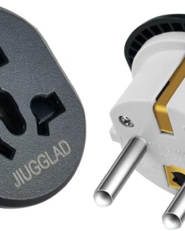 Pack of 2 Plug Adapter Socket, UK to EU Adapter, Adapter China Germany Plug, Universal Adapter, Adapter USA Germany Plug, Adapter Plug for Germany, USA, UK, Switzerland, China, etc