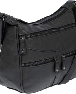 Christian Wippermann Women’s Shoulder Bag Crossover Bag Leather Look Handbag