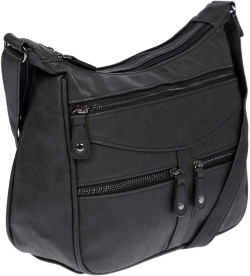 Christian Wippermann Women's Shoulder Bag Crossover Bag Leather Look Handbag