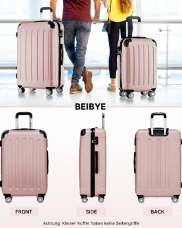 Beibye Twin Rollers Hard Case Travel Suitcase Trolley in XL, L, M, 14 Colours