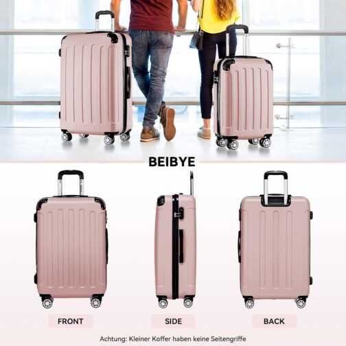 Beibye Twin Rollers Hard Case Travel Suitcase Trolley in XL, L, M, 14 Colours – Bild 2
