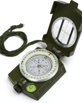 GWHOLE Waterproof Compass for Hiking Military Navigation with Pouch Lanyard and English User Guide