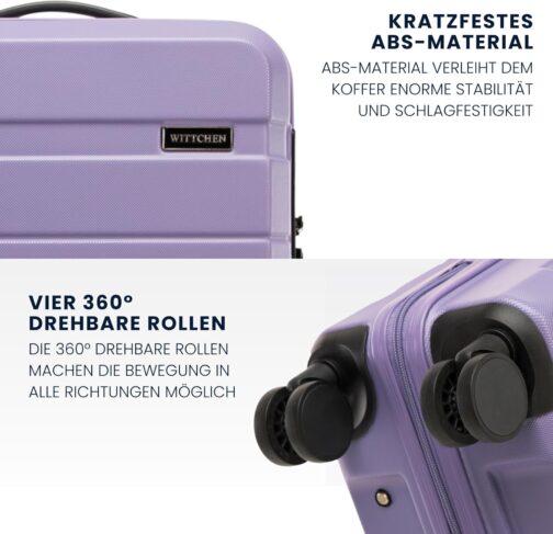 WITTCHEN Comodo Line Suitcase Hand Luggage Set ABS Telescopic Handle TSA Lock 4 Double Wheels – Bild 3