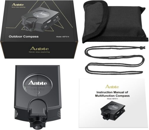 Anbte Kompass Militär mit Klinometer Professioneller Marschkompass IP65 Compass mit Tragetasche Wasserdicht Navigation Compass für Jagd Camping Wandern Outdoor-Aktivitäten – Bild 8