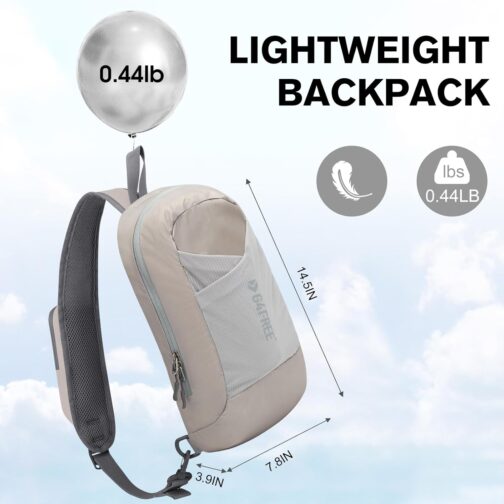 G4Free Shoulder Bag, RFID Blocking Crossbody Backpack with Front Pocket, Hiking Daypack, Chest Bag for Men and Women – Bild 6